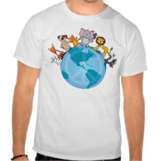 Peace On Earth Animals Shirts