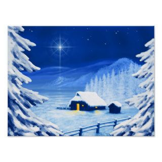 The refuge under the Christmas star Print
