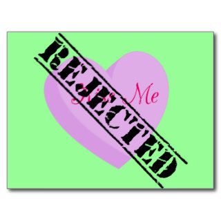 Say Happy Valentines with Rejection & Breakup Postcard