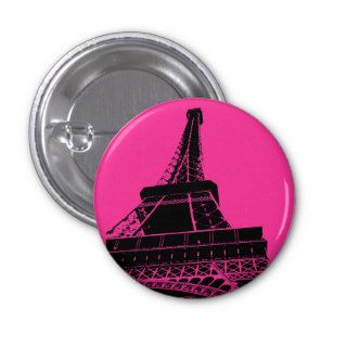 Eiffel Tower Button in Pink