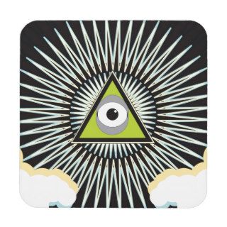 Illuminati All Seeing Eye NWO New World Order Coaster