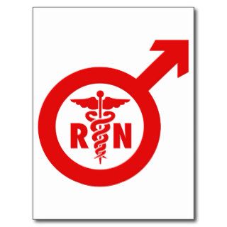 Murse Male Nurse Symbol Postcards