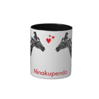 Ninakupenda "I love you" giraffe mug