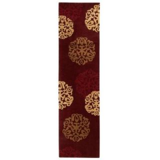 Home Decorators Collection Chadwick Burgundy/Gold 2 ft. x 7 ft. 6 in. Area Rug 0006150150