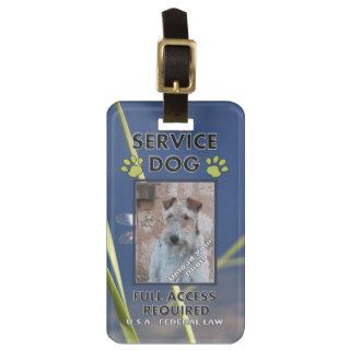 Green Paws Service Dog Photo ID Luggage Tags