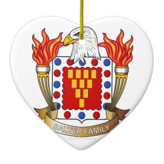 Salter Family Crest Christmas Ornaments
