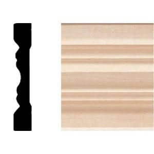 House of Fara 3/8 in. x 2 1/4 in. x 8 ft. Hardwood Fluted Casing 628