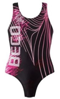 BECO Kinder   Badeanzug / Schwimmanzug schwarz / pink 140 Bekleidung