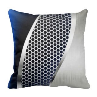 Hi Tech Metallic Custom Design Print Throw Pillow