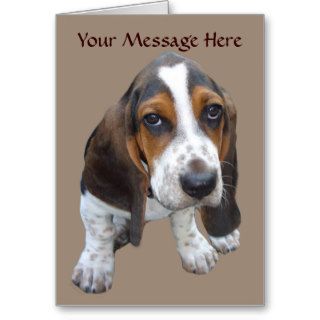 Basset Hound Puppy Greeting Card