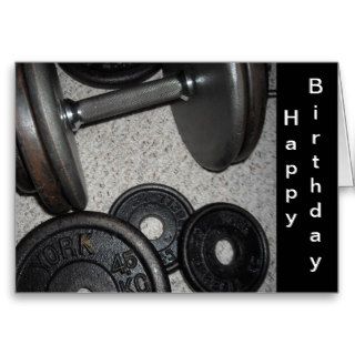 Weight Lifting Birthday Design Card