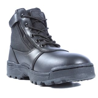 Dura Max Men's Black Leather Mid zipper Composite Toe Work Boots Ridge Outdoors Boots