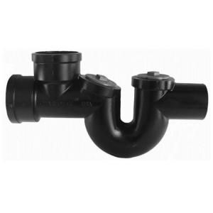 Charlotte Pipe 4 in. Cast Iron No Hub Running Trap SVCT43
