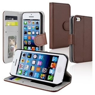 BasAcc Brown Wallet Leather Case with Stand for Apple iPhone 5C BasAcc Cases & Holders
