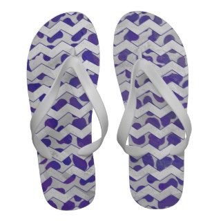 Dalmatian Purple and White Print Flip Flops