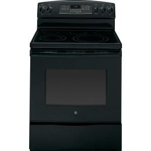 GE 5.3 cu. ft. Electric Range with Self Cleaning Convection Oven in Black JB740DFBB