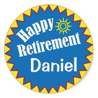 Happy Retirement Party Personalized Stickers