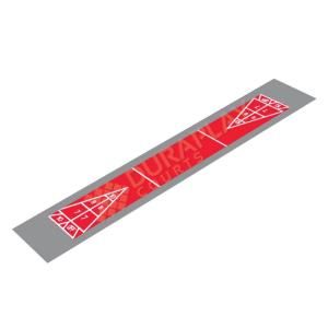 DuraPlay 7 ft. 11 in. x 47 ft. 7 in. Red and Gray Single Shuffleboard Kit SSH S8   RD/GY