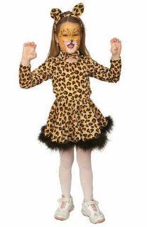 Kinderkostüm Leoparden Girl mit Body, Rock und Haarreif, Kinder Größe152 Spielzeug