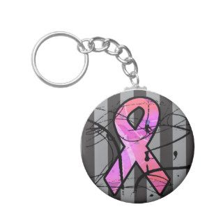 Think Pink with Courage, Hope, Strength Key Chains