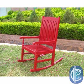 International Caravan Rocking Chair with UV Paint Antiqued Finish International Caravan Sofas, Chairs & Sectionals