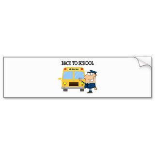 Driver In Front of School Bus Bumper Stickers