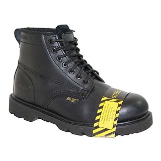 AdTec Men's Black Leather Steel Toe Work Boots AdTec Boots