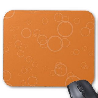 Orange Circle Bubbles Mousepads