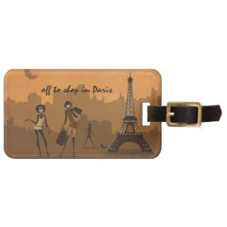 off to shop in Paris Luggage Tag