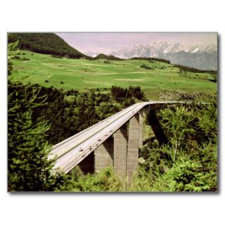 On motorway at Breener Pass between Austria and It Postcards