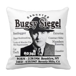 Gangster Bugsy Siegel Pillows