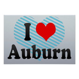 I Love Auburn, United States Poster
