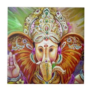 Ganesh Ganesha Ganapati Hindu Elephant Deity Ceramic Tile