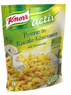 Knorr activ Gerichte Penne in Rucola Käsesauce mit Mozzarella, 5er Pack (5 x 159 g) Lebensmittel & Getränke
