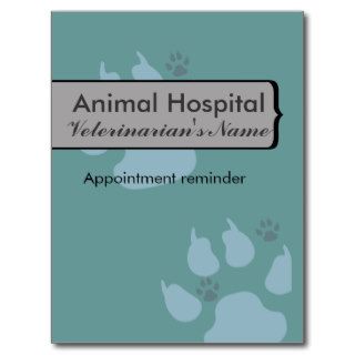 Veterinarians Appointment Reminder Postcard