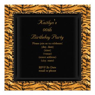 Add Age Party Birthday Wild Exotic Mixed Animal Custom Announcement
