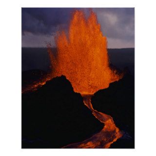 Puu Oo Crater Erupting Posters