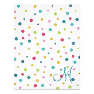 Cute girly colourful different sizes  polka dots personalized invites