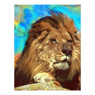 African Lion Digital Art Flyers