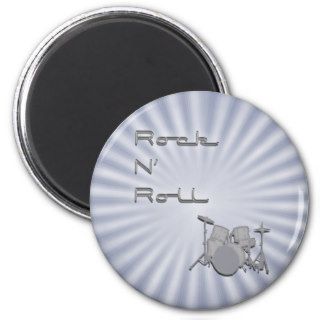 Chrome Rock 'n Roll Drums Magnet