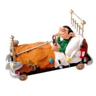 Plastoy Comic Gaston Lagaffe ca. 18 cm mit autobett Figur Spielzeug