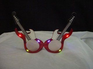 Aufleuchten LED Neuheit Rote Gitarrenbrille (FL5) Küche & Haushalt