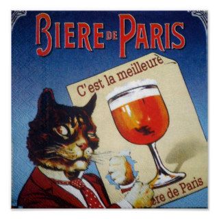 Biere de Paris, Vintage French Beer Ad Poster