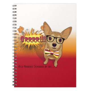 Super Hero Chihuahua Spiral Note Book