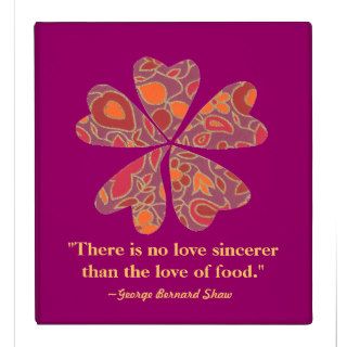 "Food is Love" recipe binder