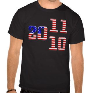 2011 american USA flag New Year's party T Shirts