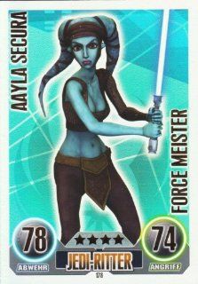 Star Wars Force Attax Einzelkarte 178 Aayla Secura Jedi Ritter Force Meister deutsch Spielzeug
