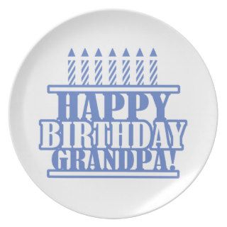 Happy Birthday Grandpa Dinner Plate