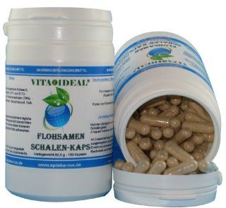 VEGI KAPSELN Flohsamenschalen (Plantago ovata Forssk.) 180 Kapseln je 500 mg reine Flosamenschalen Lebensmittel & Getränke