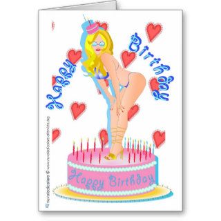 Happy Birthday Bikini Girl Greeting Cards